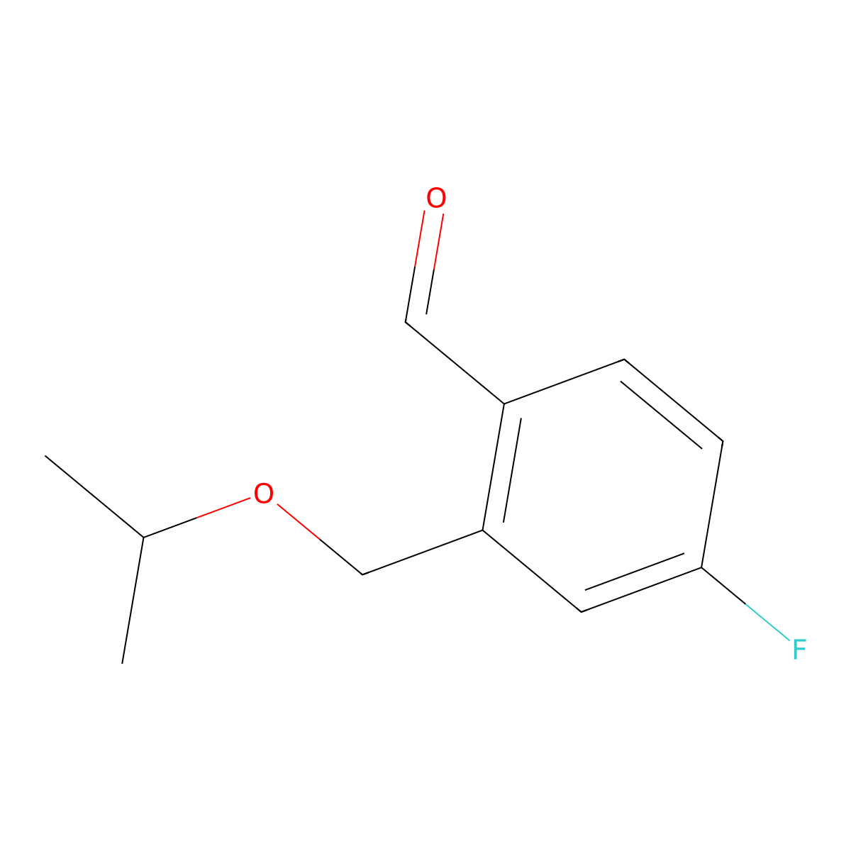 4-Fluoro-2-(isopropoxymethyl)benzaldehyde molecular structure, CAS 1379213-03-2