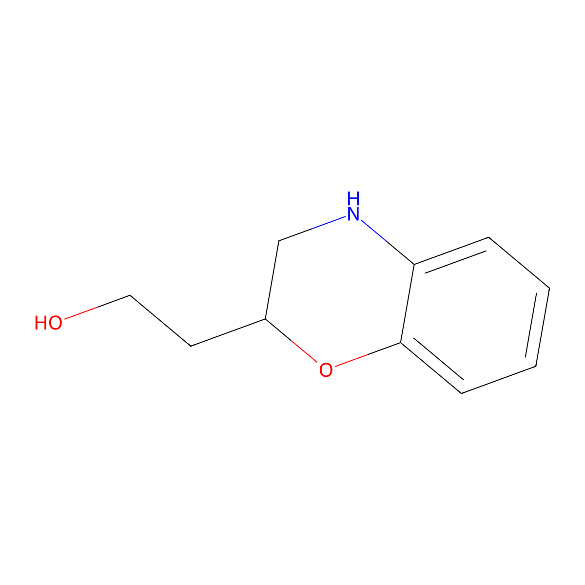 2-(3,4-dihydro-2H-1,4-benzoxazin-2-yl)ethan-1-ol molecular structure, CAS 1379217-00-1