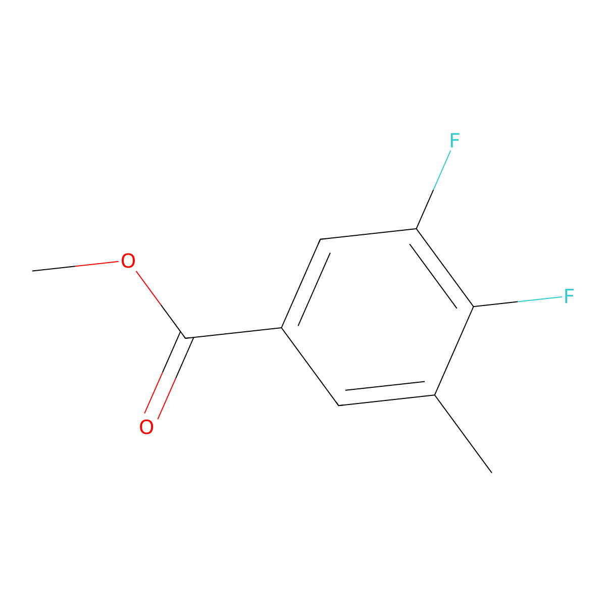 Methyl 3,4-difluoro-5-methylbenzoate molecular structure, CAS 1379218-01-5