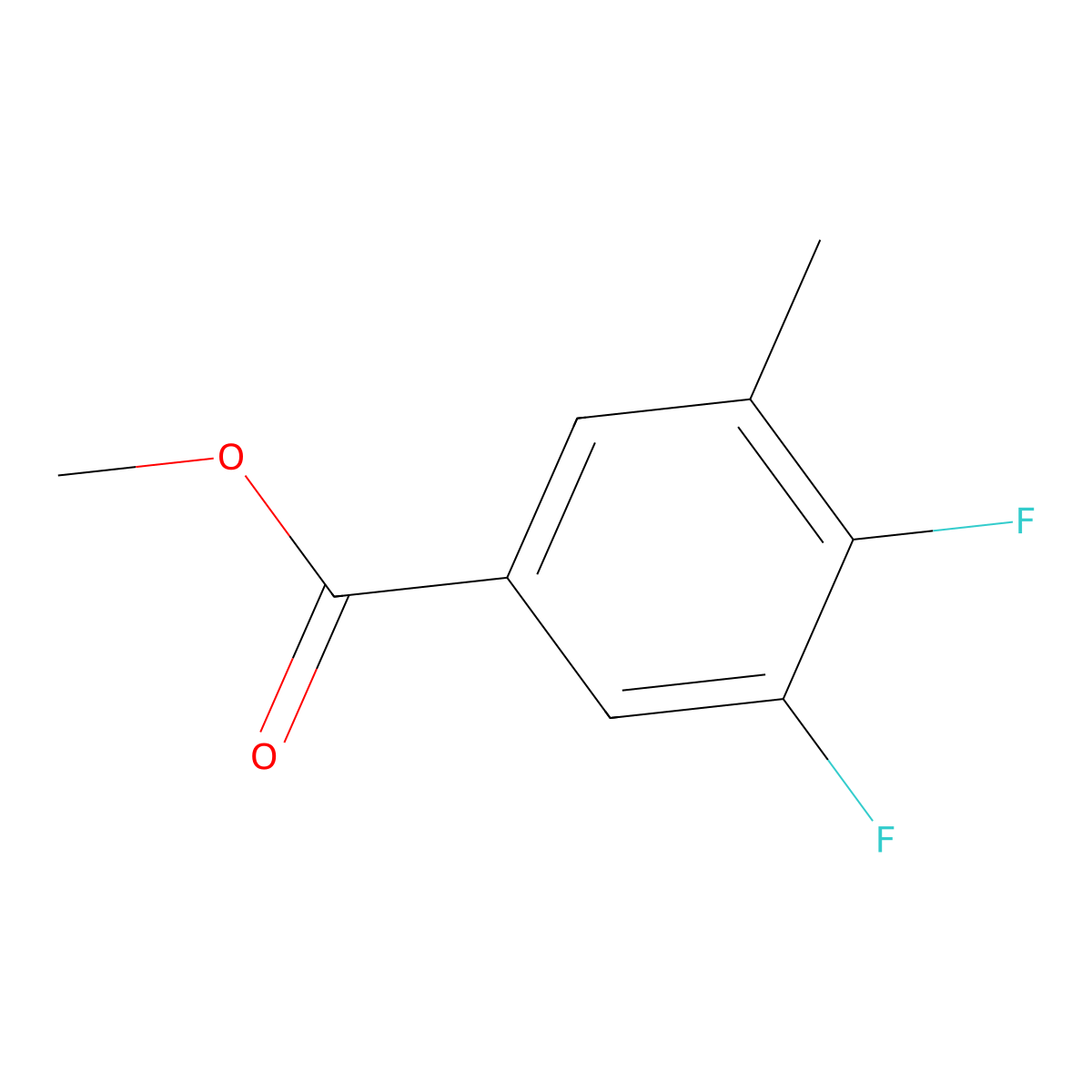 Methyl 3,4-difluoro-5-methylbenzoate molecular structure, CAS 1379218-01-5