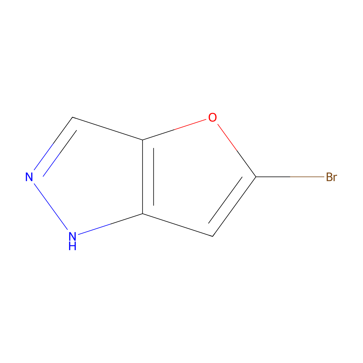 5-bromo-1H-furo[3,2-c]pyrazole molecular structure, CAS 1379218-11-7