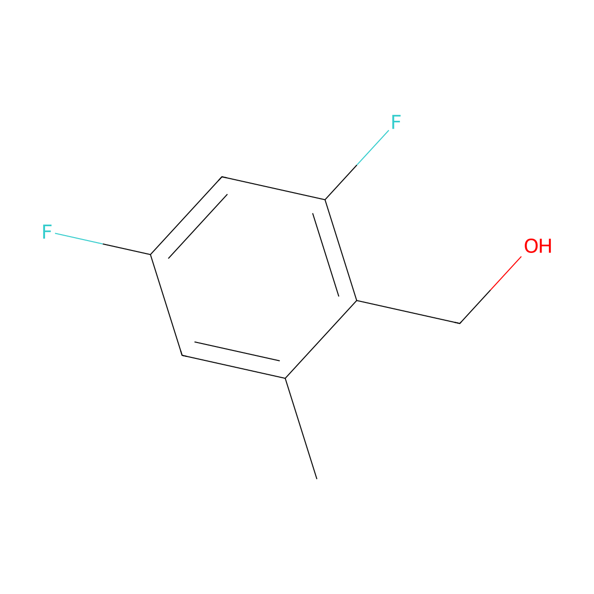 (2,4-Difluoro-6-methylphenyl)methanol molecular structure, CAS 1379220-74-2
