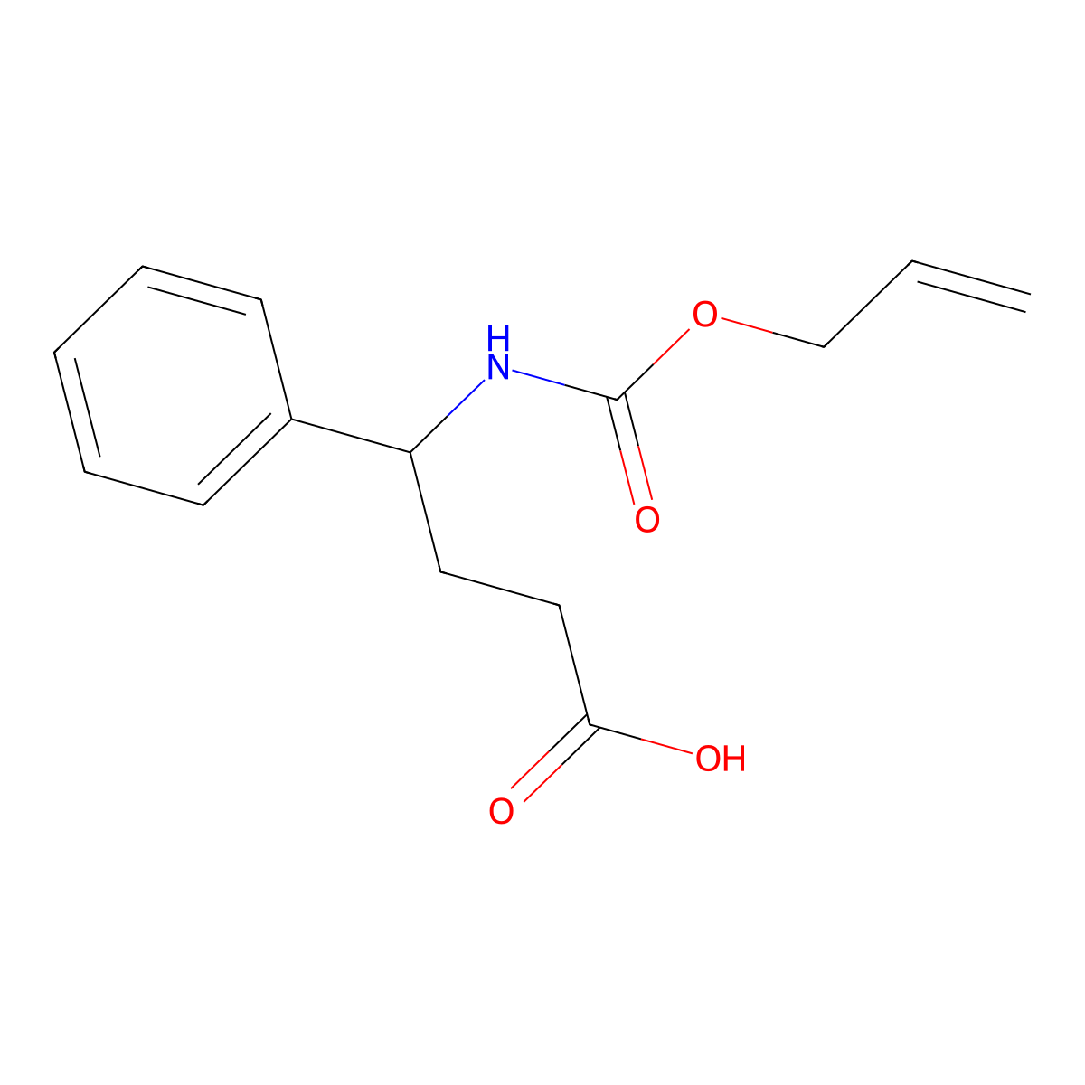 4-Phenyl-4-{[(prop-2-en-1-yloxy)carbonyl]amino}butanoic acid molecular structure, CAS 1379220-98-0