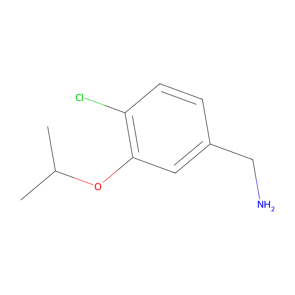 (4-Chloro-3-isopropoxyphenyl)methanamine molecular structure, CAS 1379221-54-1