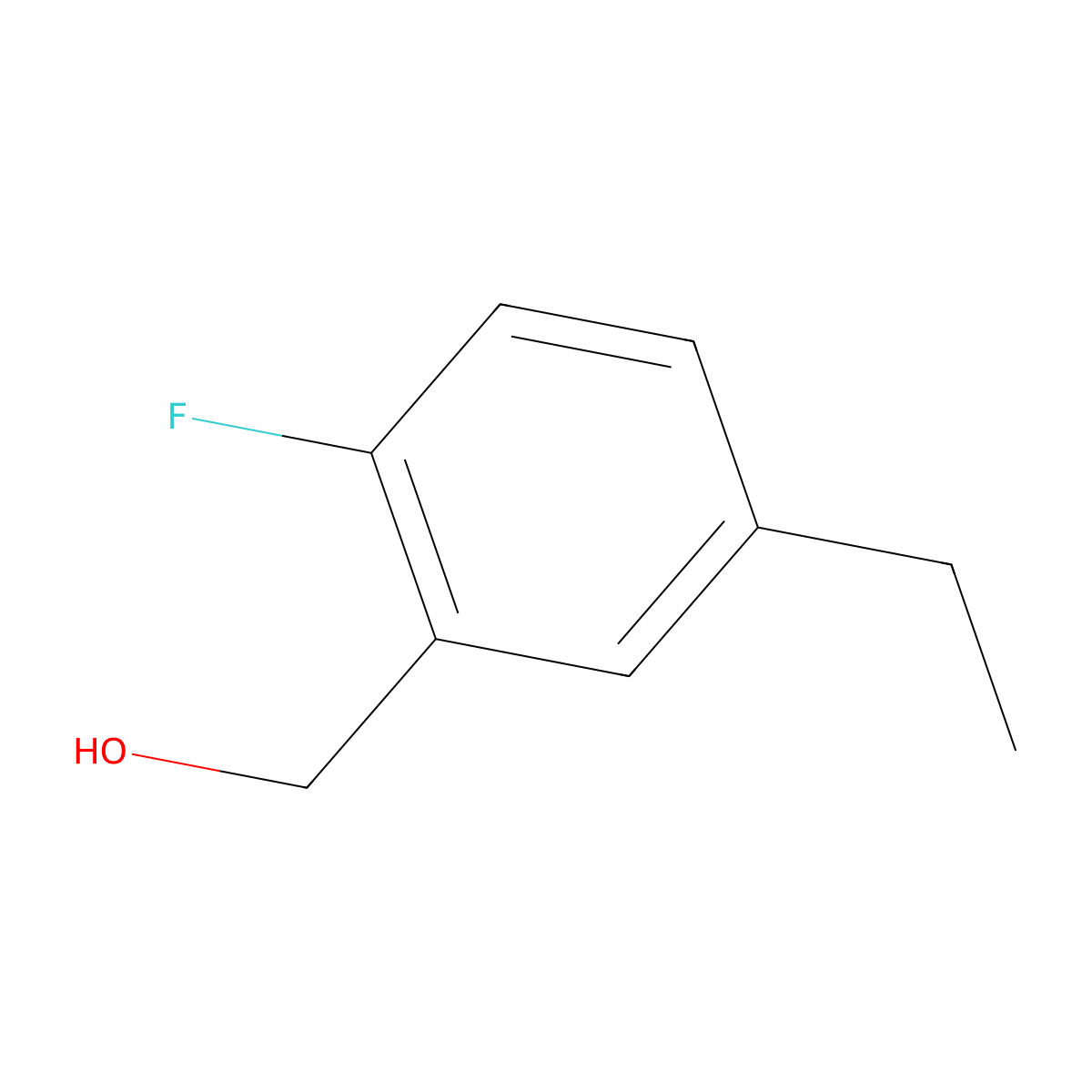 (5-Ethyl-2-fluorophenyl)methanol molecular structure, CAS 1379221-56-3