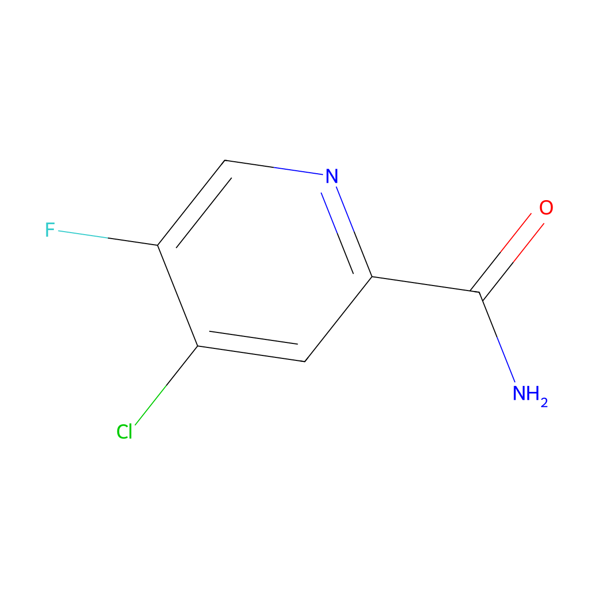 4-Chloro-5-fluoropicolinamide molecular structure, CAS 1379221-70-1