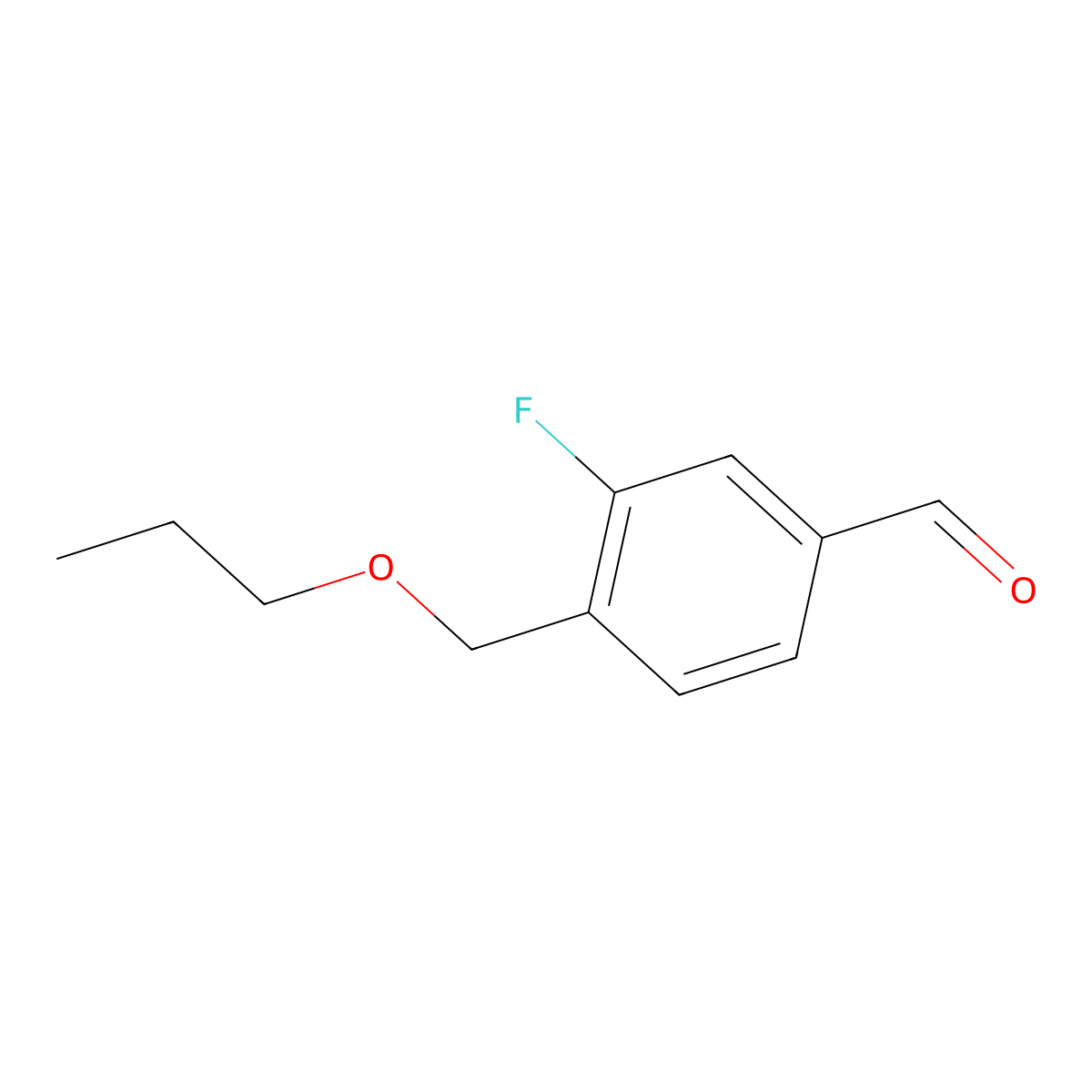 3-Fluoro-4-(propoxymethyl)benzaldehyde molecular structure, CAS 1379221-73-4