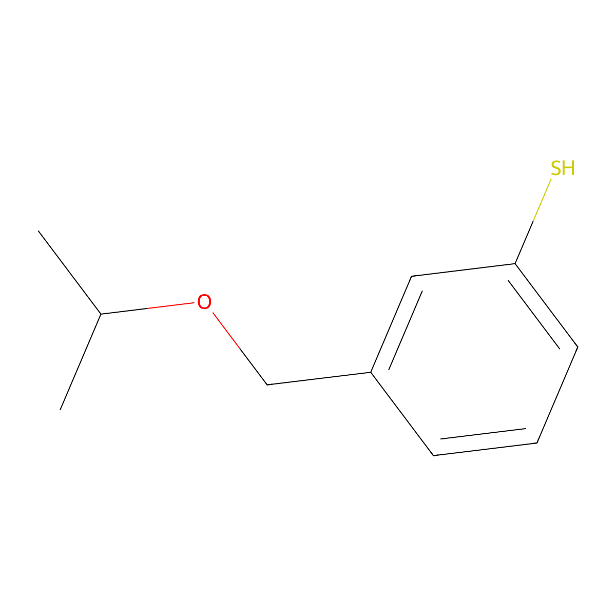 3-[(iso-Propyloxy)methyl]thiophenol molecular structure, CAS 1379221-81-4