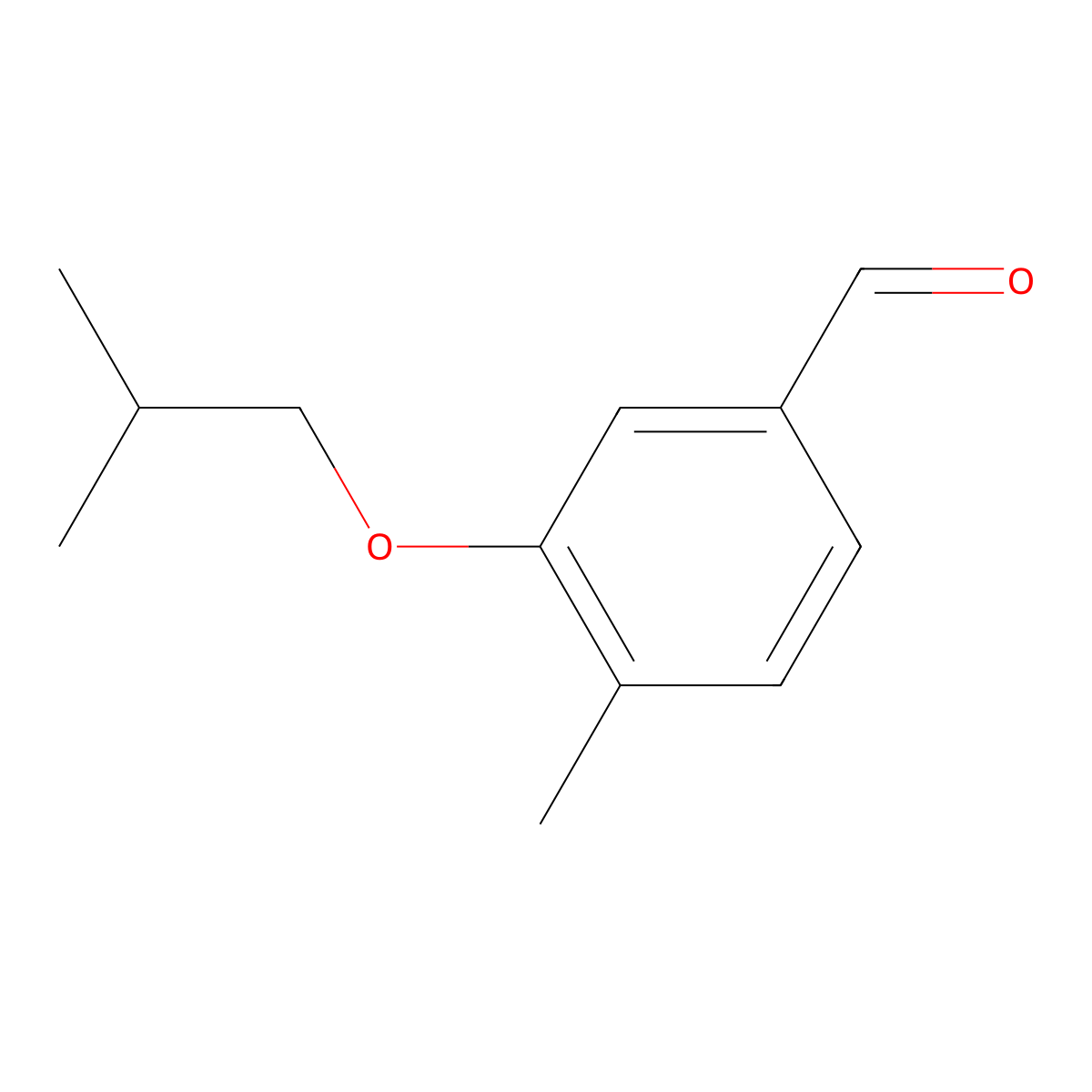 3-Isobutoxy-4-methylbenzaldehyde molecular structure, CAS 1379222-07-7