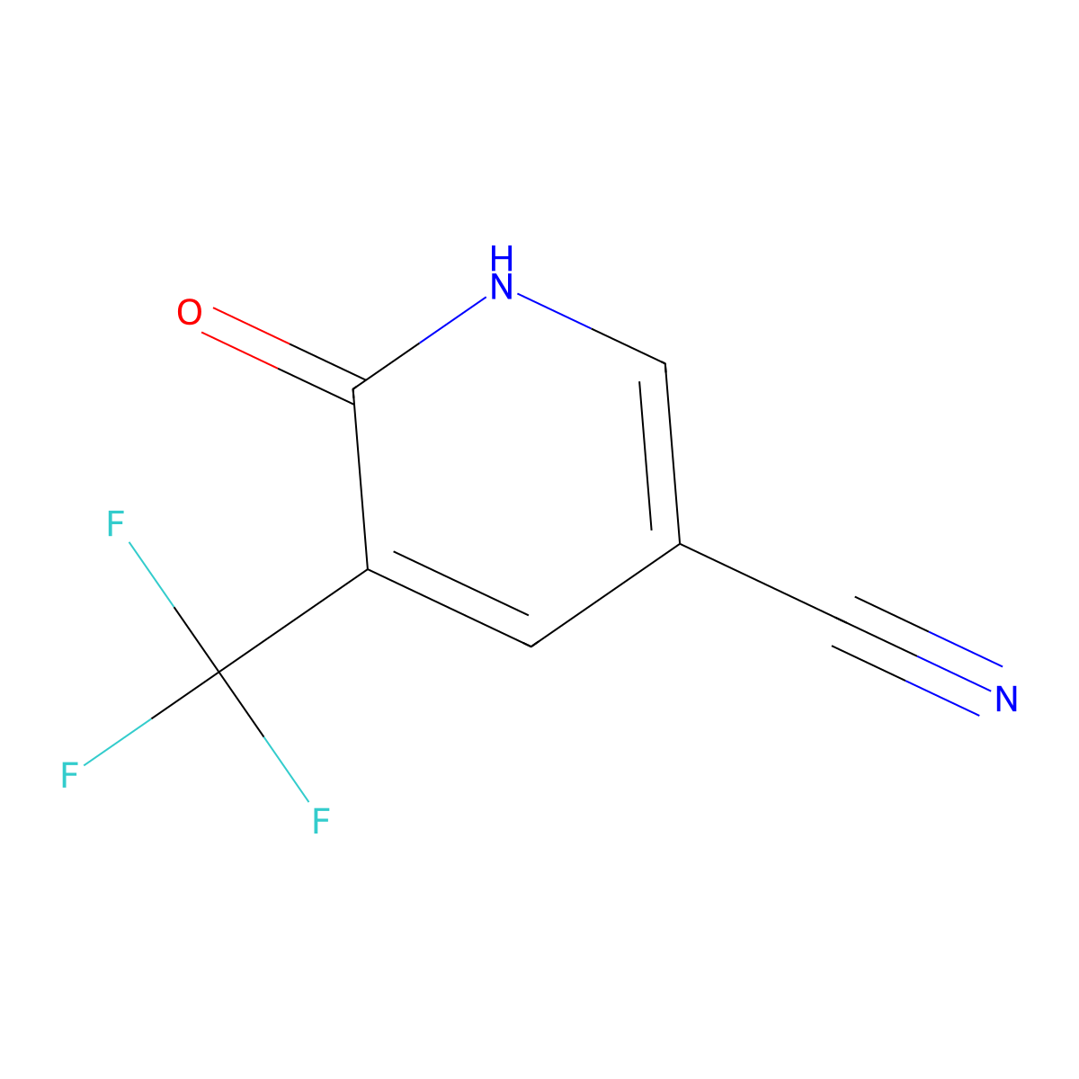 6-Hydroxy-5-(trifluoromethyl)nicotinonitrile molecular structure, CAS 1379224-88-0