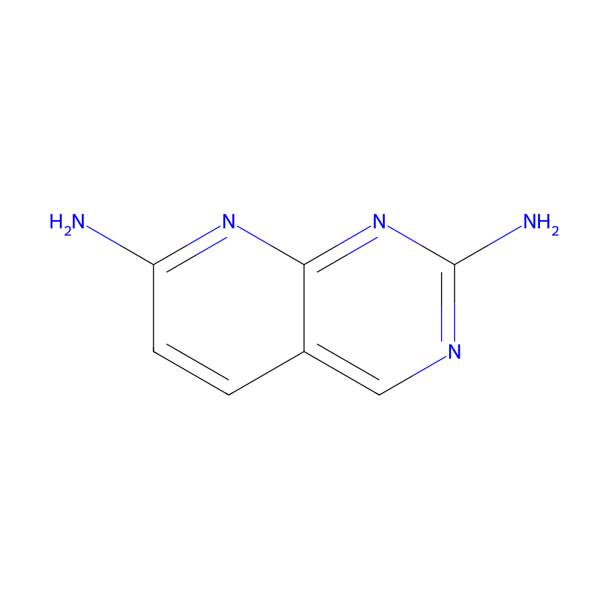 Pyrido[2,3-d]pyrimidine-2,7-diamine molecular structure, CAS 1379225-50-9