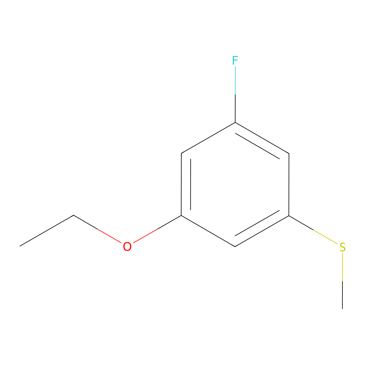 3-Ethoxy-5-fluorophenyl methyl sulfide molecular structure, CAS 1379238-00-2