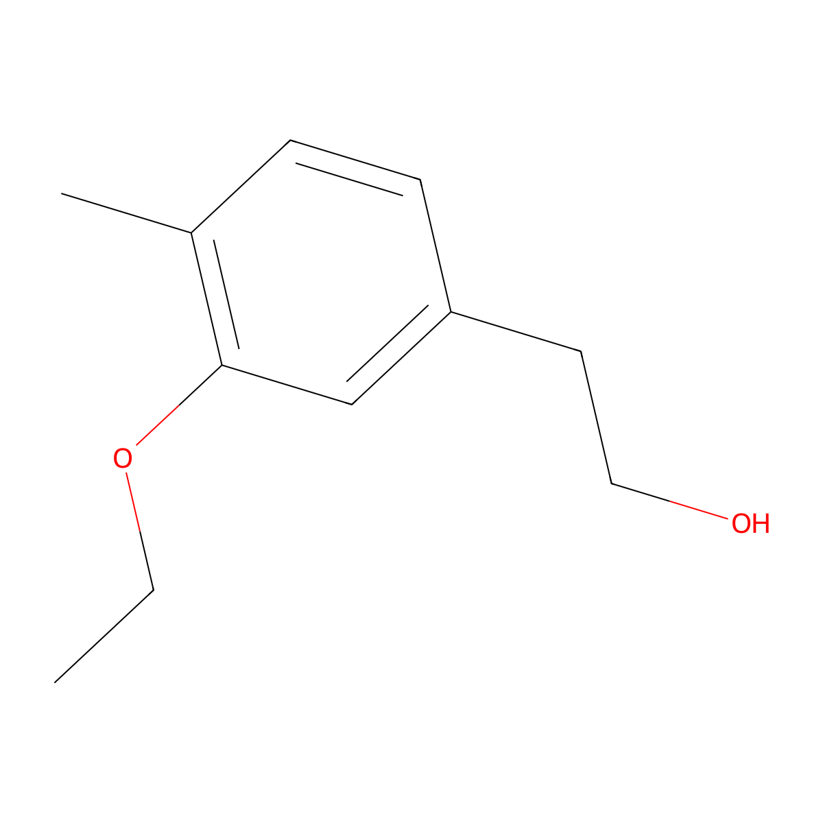 2-(3-Ethoxy-4-methylphenyl)ethanol molecular structure, CAS 1379239-10-7