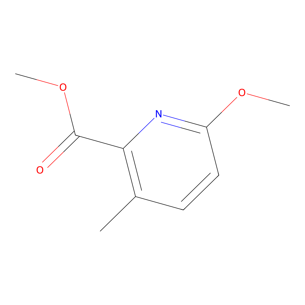 Methyl 6-methoxy-3-methylpicolinate molecular structure, CAS 1379242-94-0