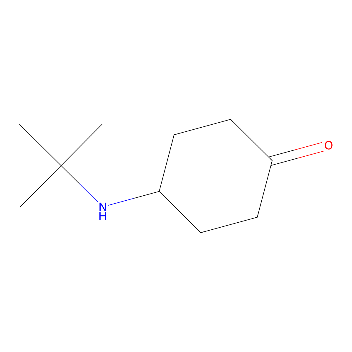 4-(Tert-butylamino)cyclohexan-1-one molecular structure, CAS 1379243-33-0