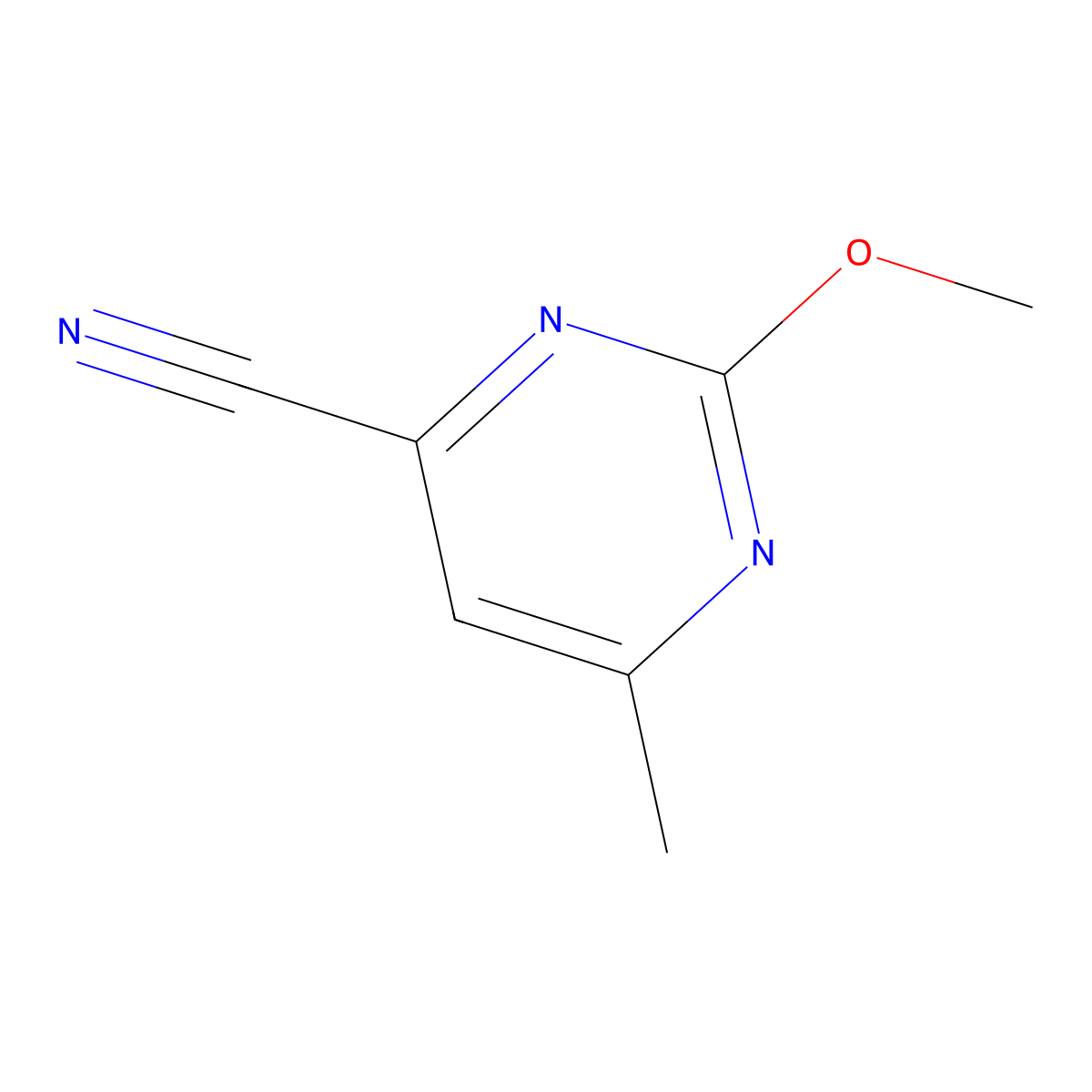 2-Methoxy-6-methylpyrimidine-4-carbonitrile molecular structure, CAS 1379244-55-9