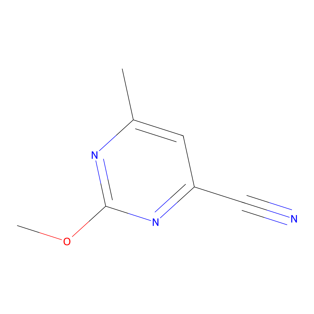 2-Methoxy-6-methylpyrimidine-4-carbonitrile molecular structure, CAS 1379244-55-9