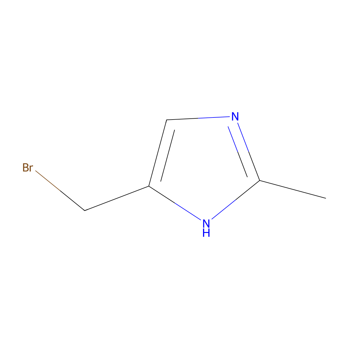5-(bromomethyl)-2-methyl-1H-imidazole molecular structure, CAS 1379245-04-1