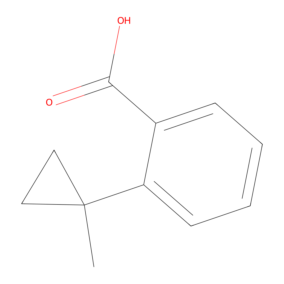 2-(1-Methylcyclopropyl)benzoic acid molecular structure, CAS 1379246-31-7