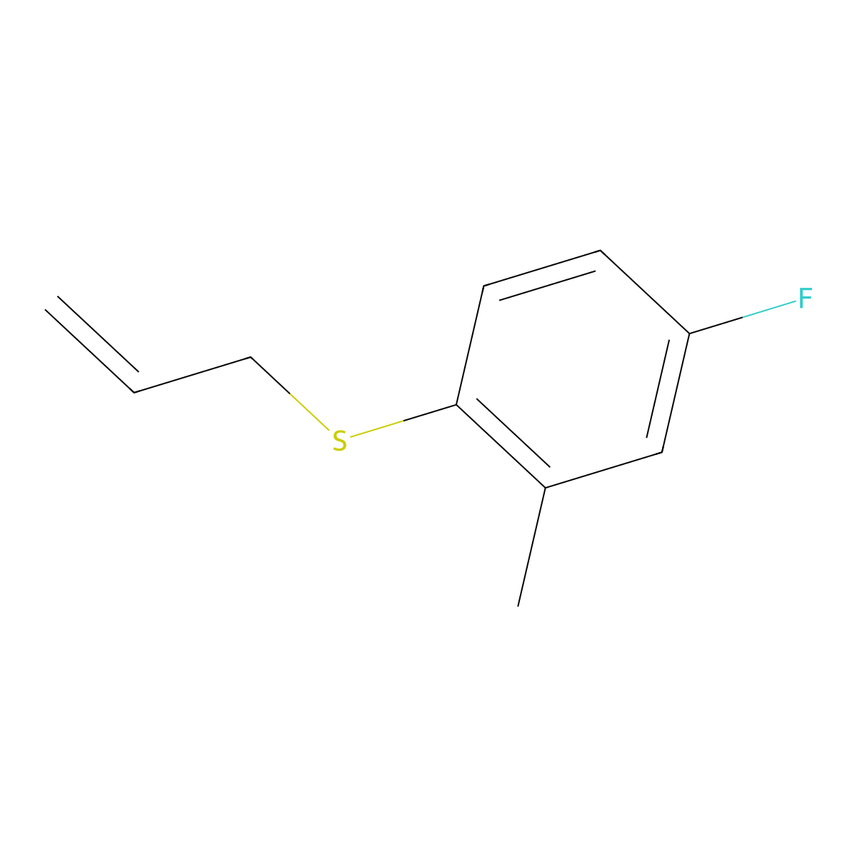 1-Allylsulfanyl-4-fluoro-2-methylbenzene molecular structure, CAS 1379246-40-8