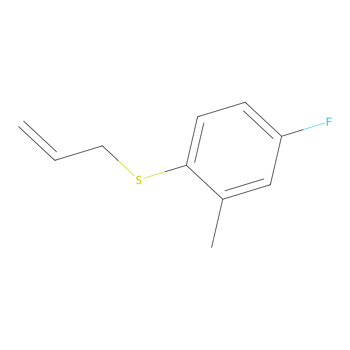 1-Allylsulfanyl-4-fluoro-2-methylbenzene molecular structure, CAS 1379246-40-8