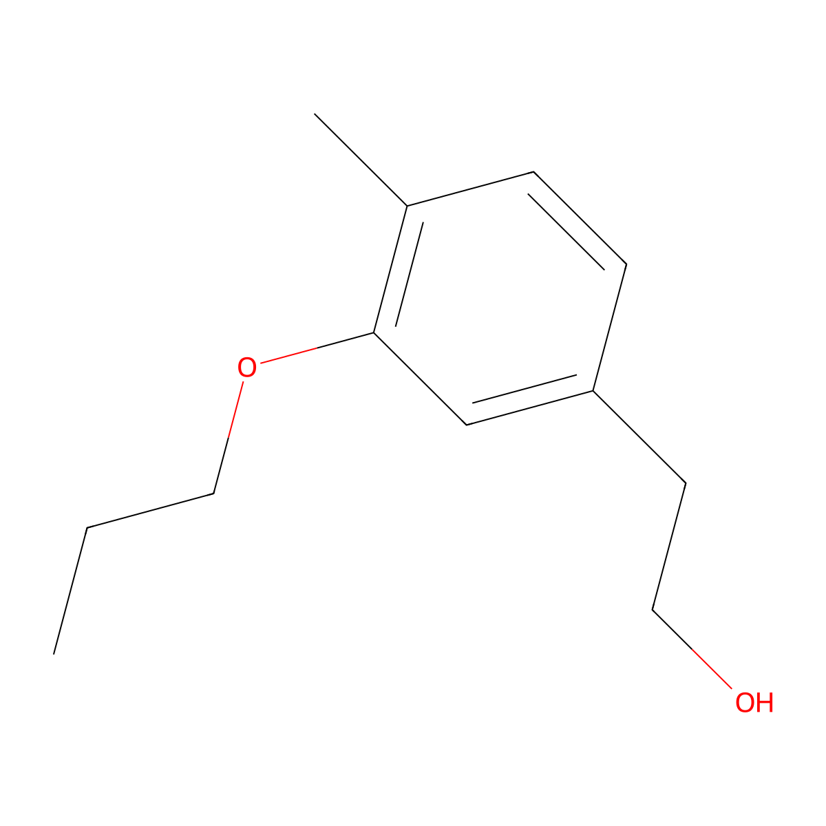 2-(4-Methyl-3-propoxyphenyl)ethanol molecular structure, CAS 1379248-11-9