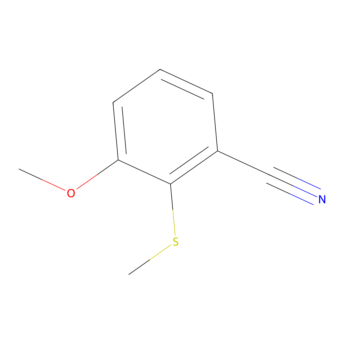 3-Methoxy-2-(methylthio)benZonitrile molecular structure, CAS 1379251-12-3
