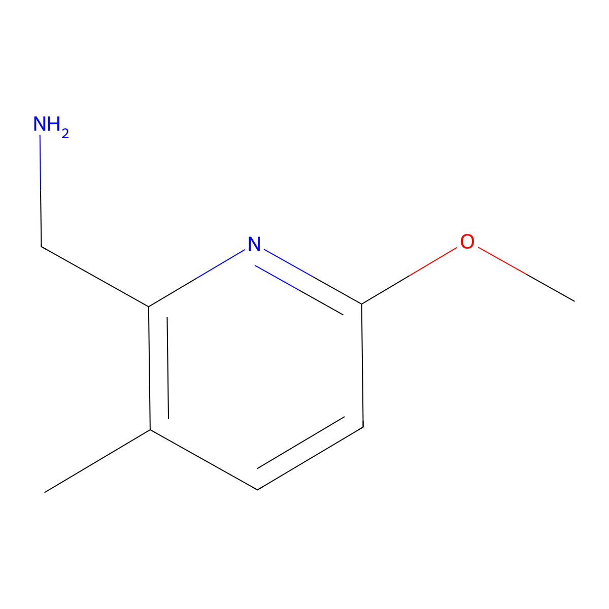 1-(6-Methoxy-3-methylpyridin-2-yl)methanamine molecular structure, CAS 1379251-54-3