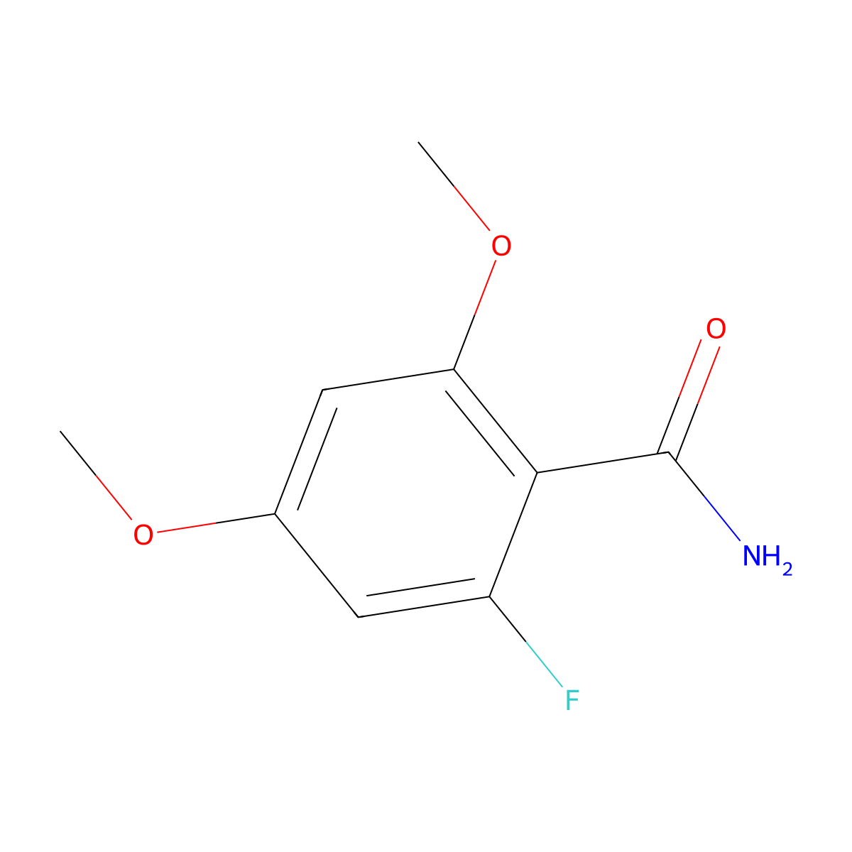 2,4-Dimethoxy-6-fluorobenzamide molecular structure, CAS 1379251-91-8