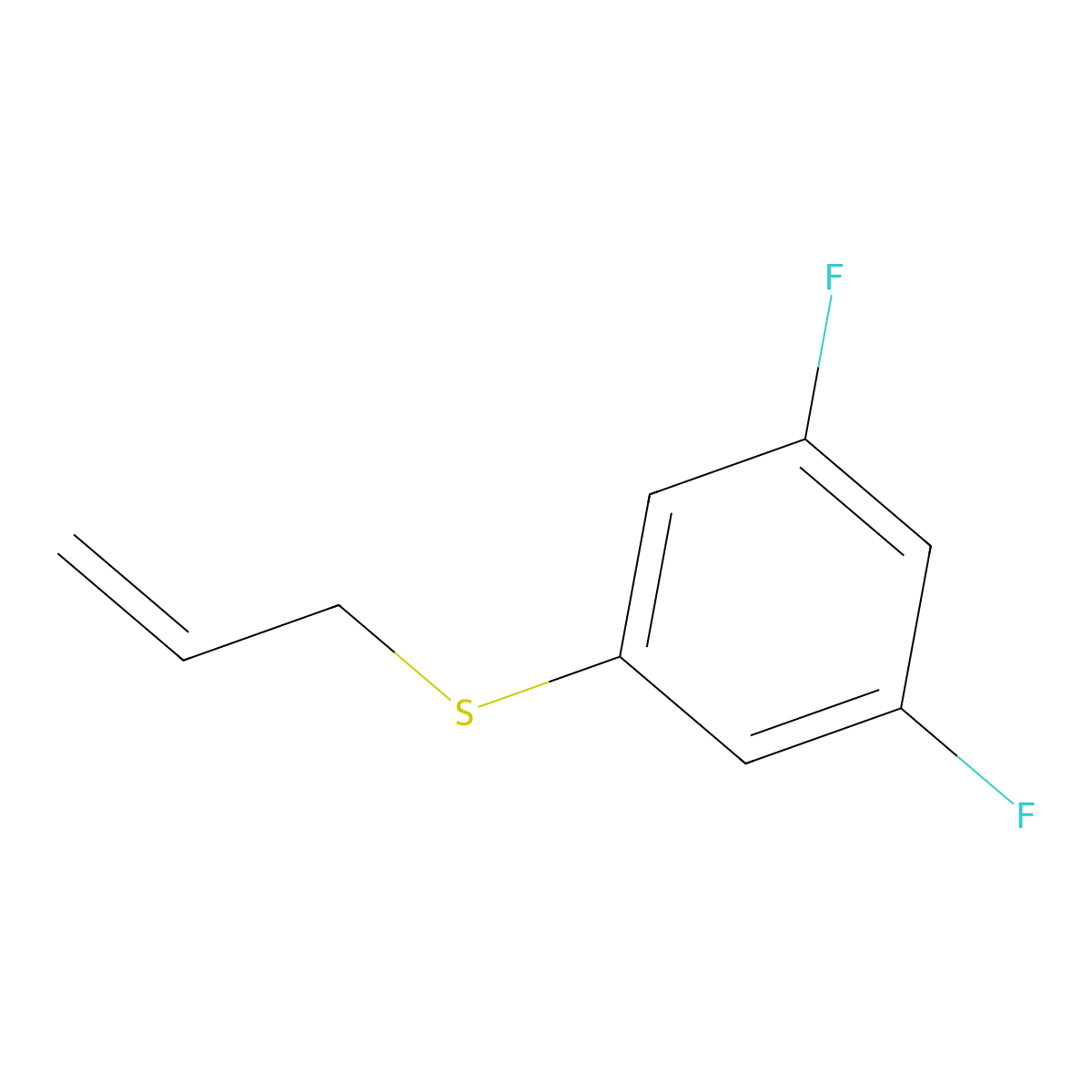 1-Allylsulfanyl-3,5-difluorobenzene molecular structure, CAS 1379252-53-5