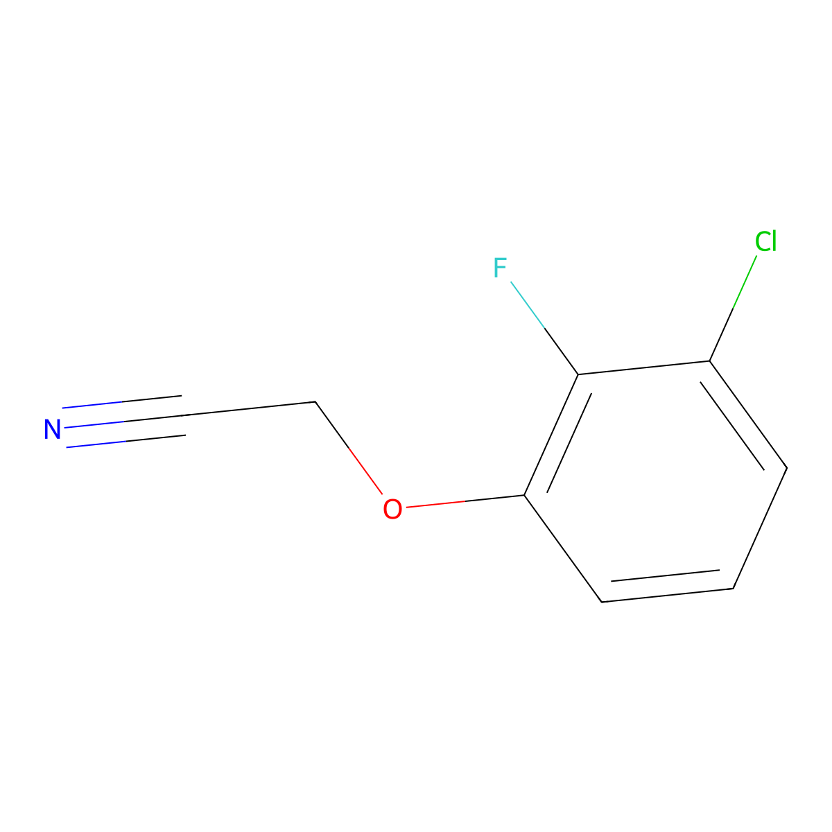 2-(3-Chloro-2-fluoro-phenoxy)acetonitrile molecular structure, CAS 1379252-59-1