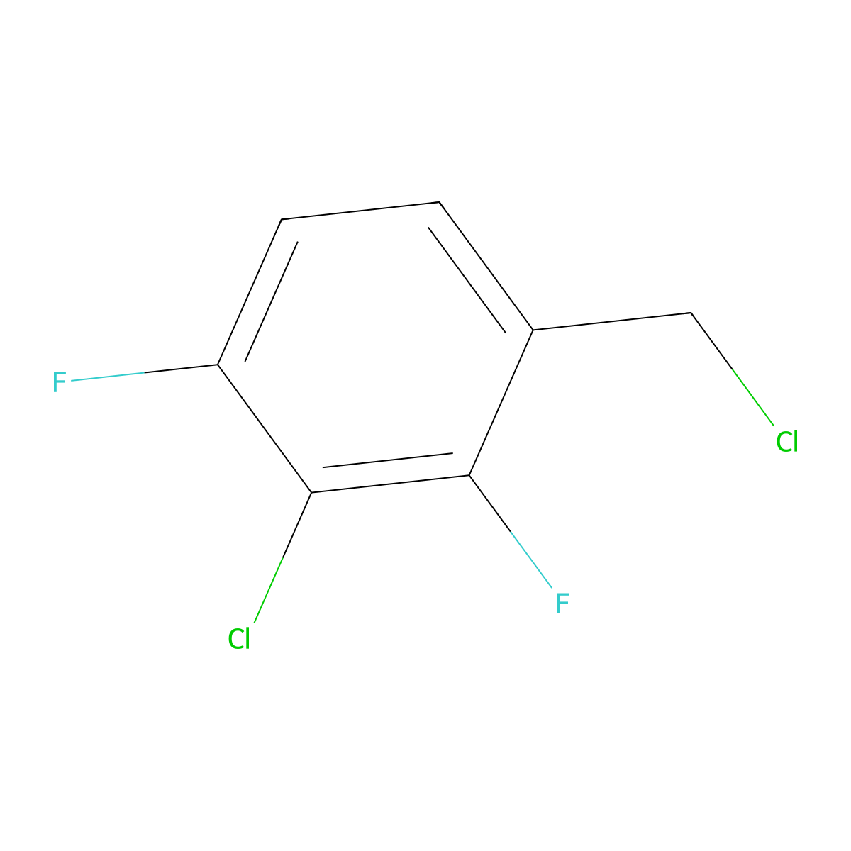 2-Chloro-4-(chloromethyl)-1,3-difluorobenzene molecular structure, CAS 1379259-59-2