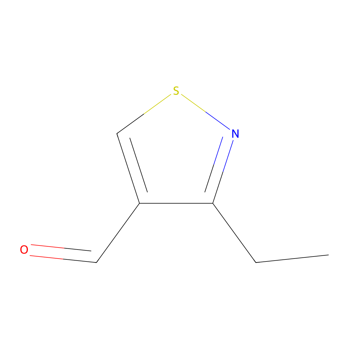 3-Ethyl-1,2-thiazole-4-carbaldehyde molecular structure, CAS 1379260-80-6