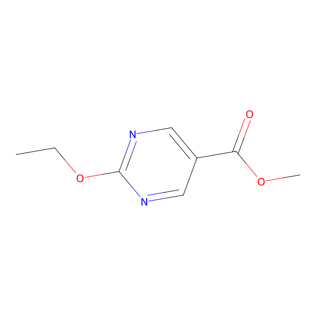 Methyl 2-ethoxypyrimidine-5-carboxylate molecular structure, CAS 1379262-69-7
