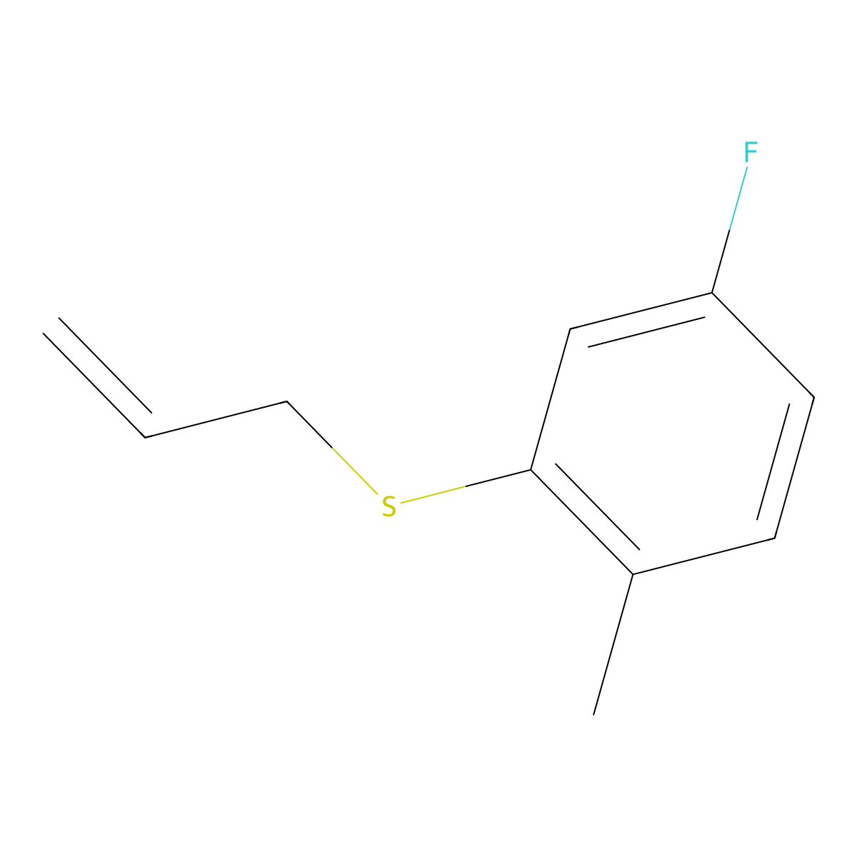 1-Allylsulfanyl-3-fluoro-6-methylbenzene molecular structure, CAS 1379262-99-3