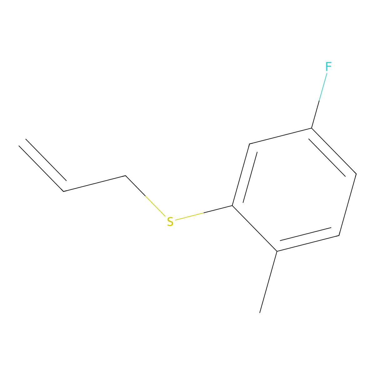 1-Allylsulfanyl-3-fluoro-6-methylbenzene molecular structure, CAS 1379262-99-3