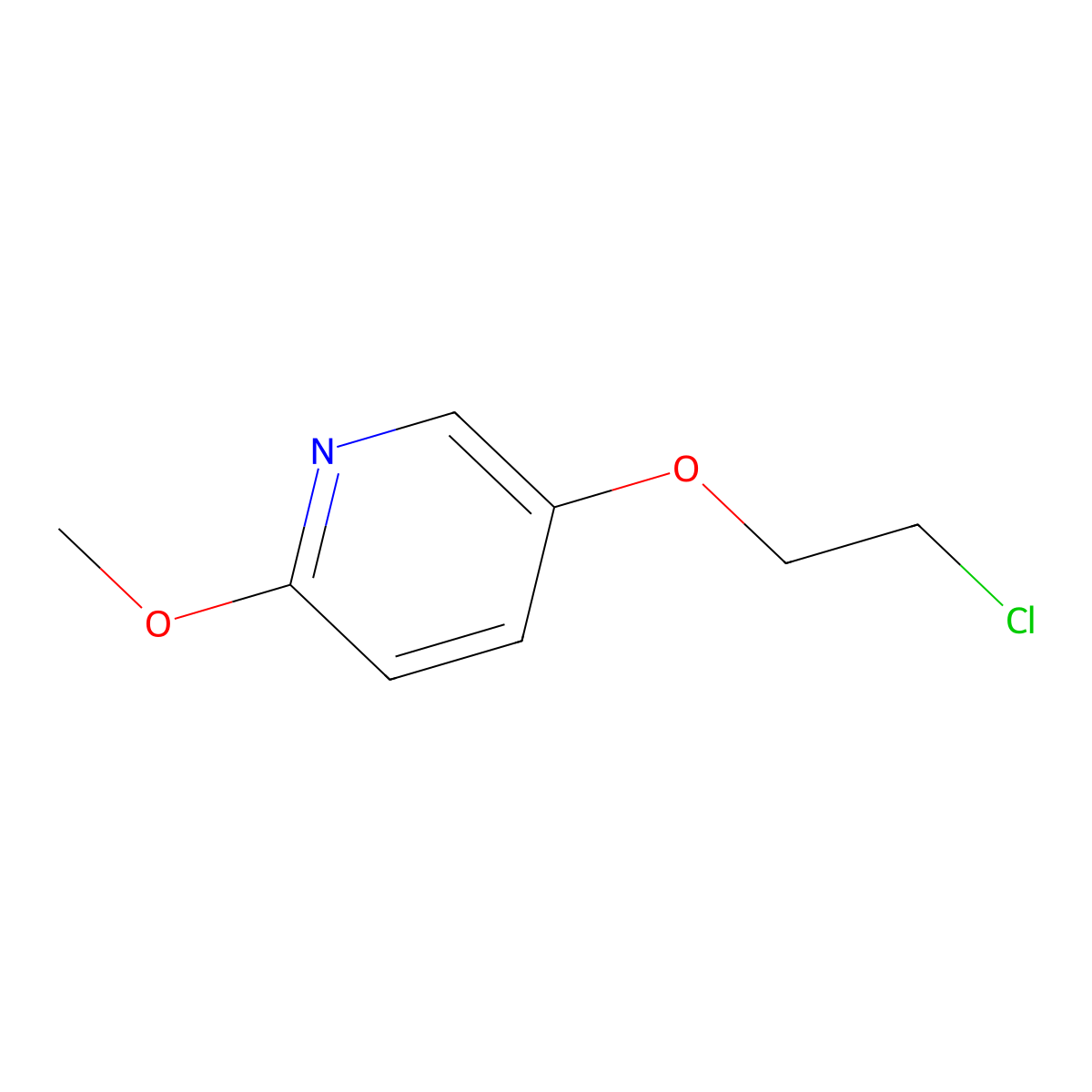 5-(2-Chloroethoxy)-2-methoxypyridine molecular structure, CAS 1379265-38-9