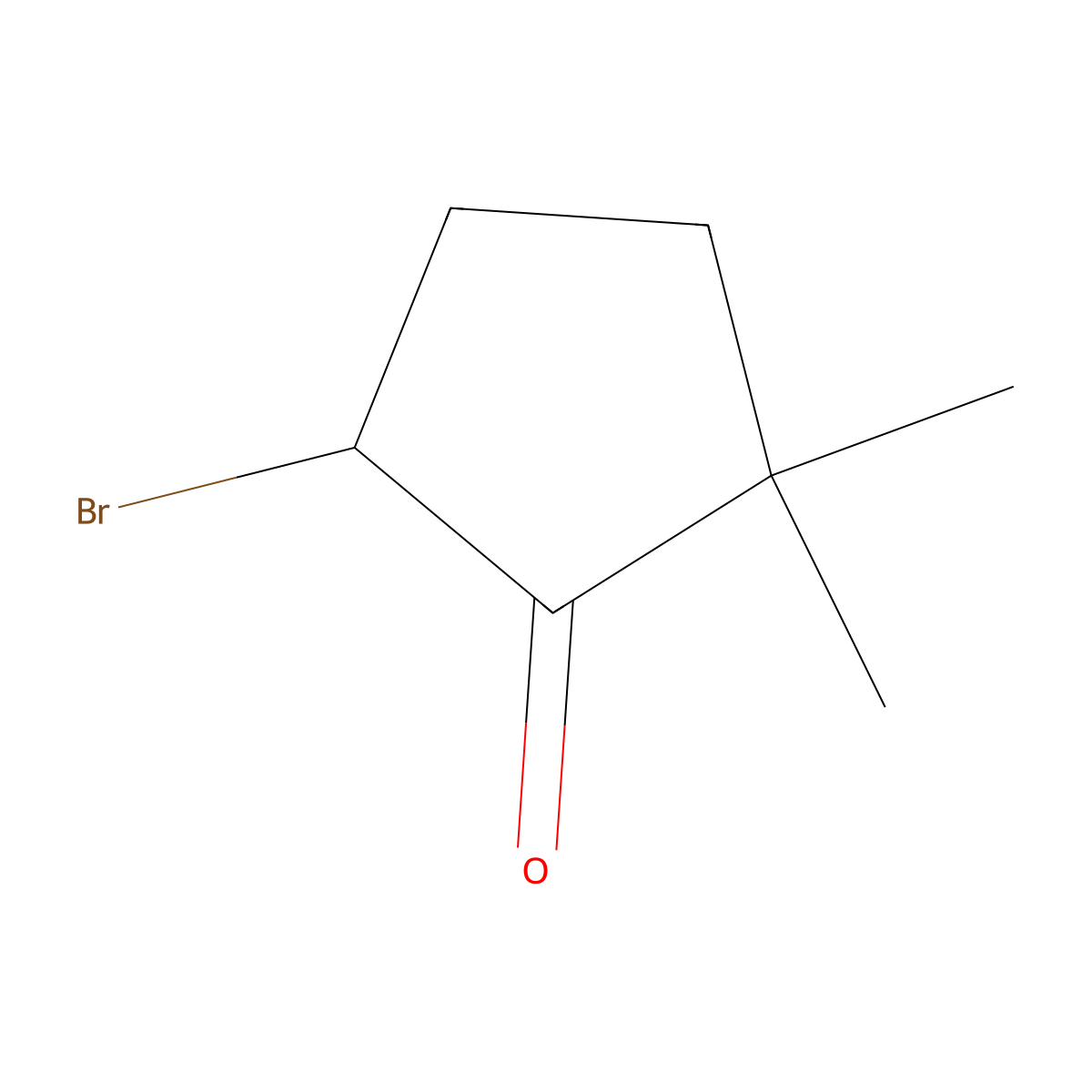 5-Bromo-2,2-dimethylcyclopentan-1-one molecular structure, CAS 1379265-83-4