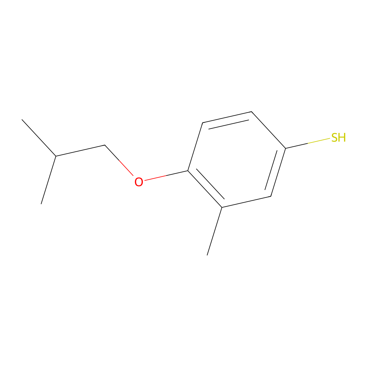 4-iso-Butoxy-3-methylthiophenol molecular structure, CAS 1379270-80-0