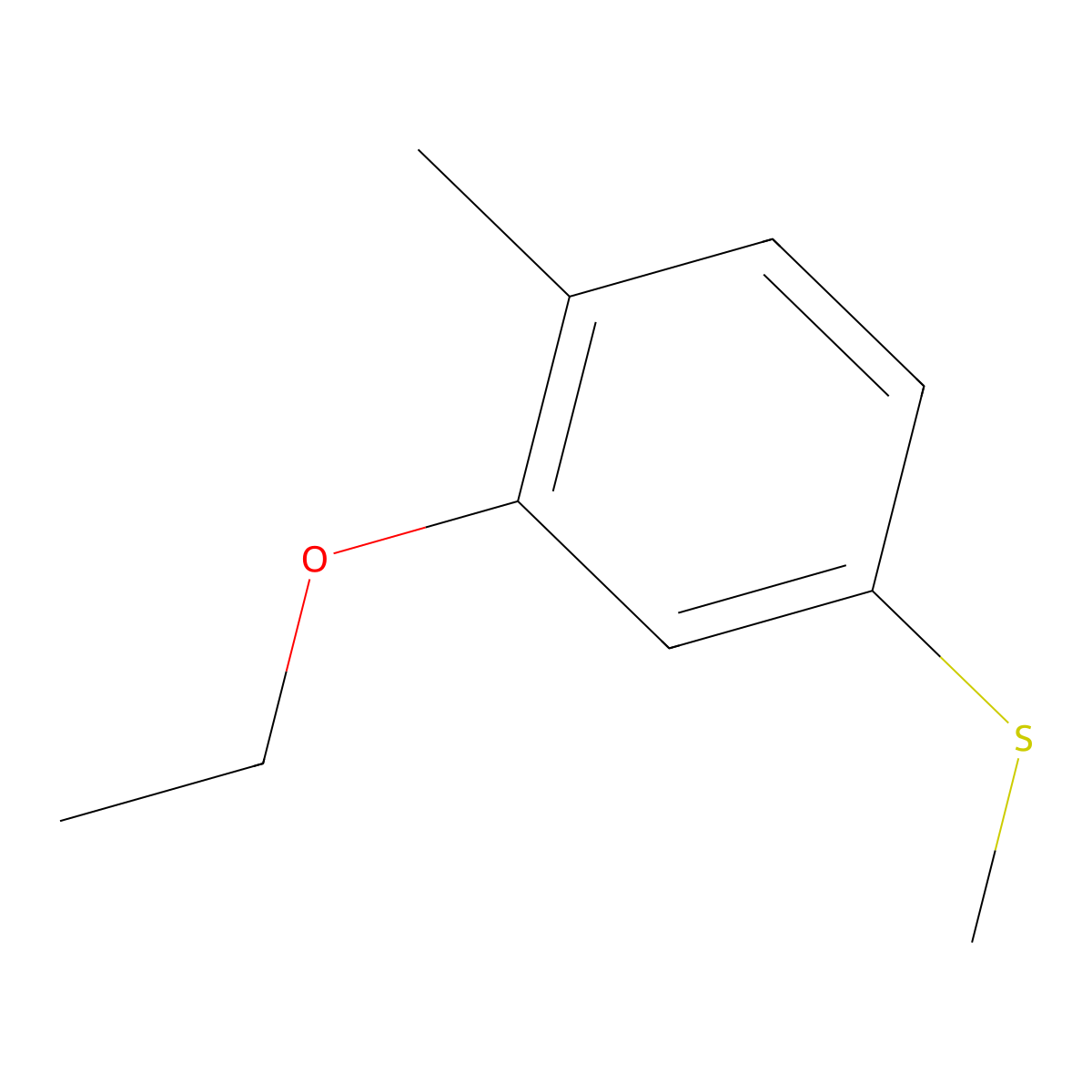 3-Ethoxy-4-methylphenyl methyl sulfide molecular structure, CAS 1379275-97-4