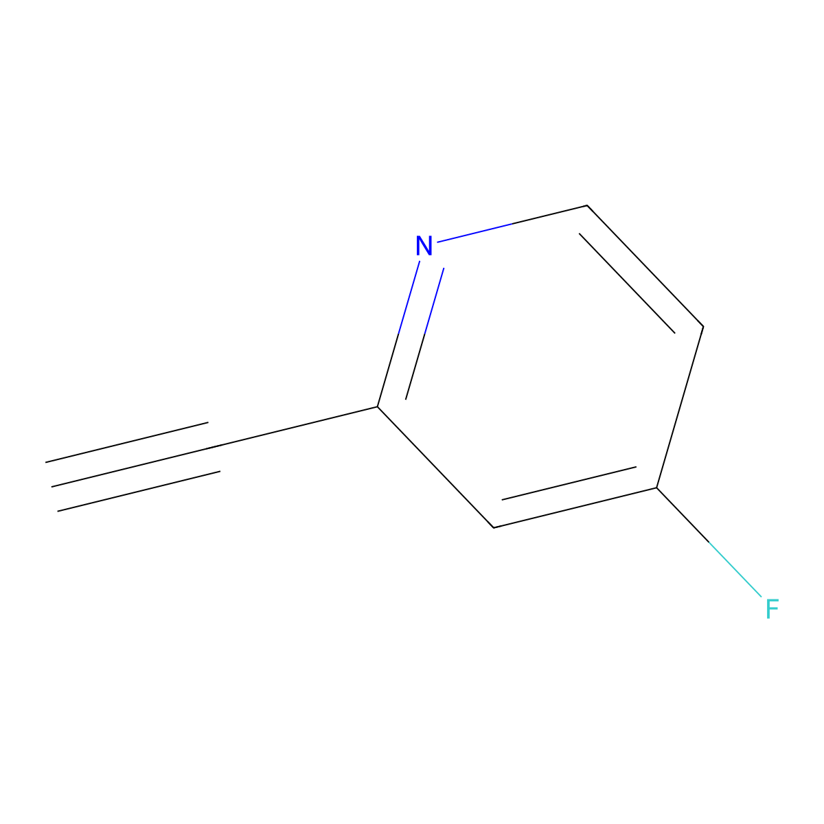 2-Ethynyl-4-fluoropyridine molecular structure, CAS 1379277-37-8