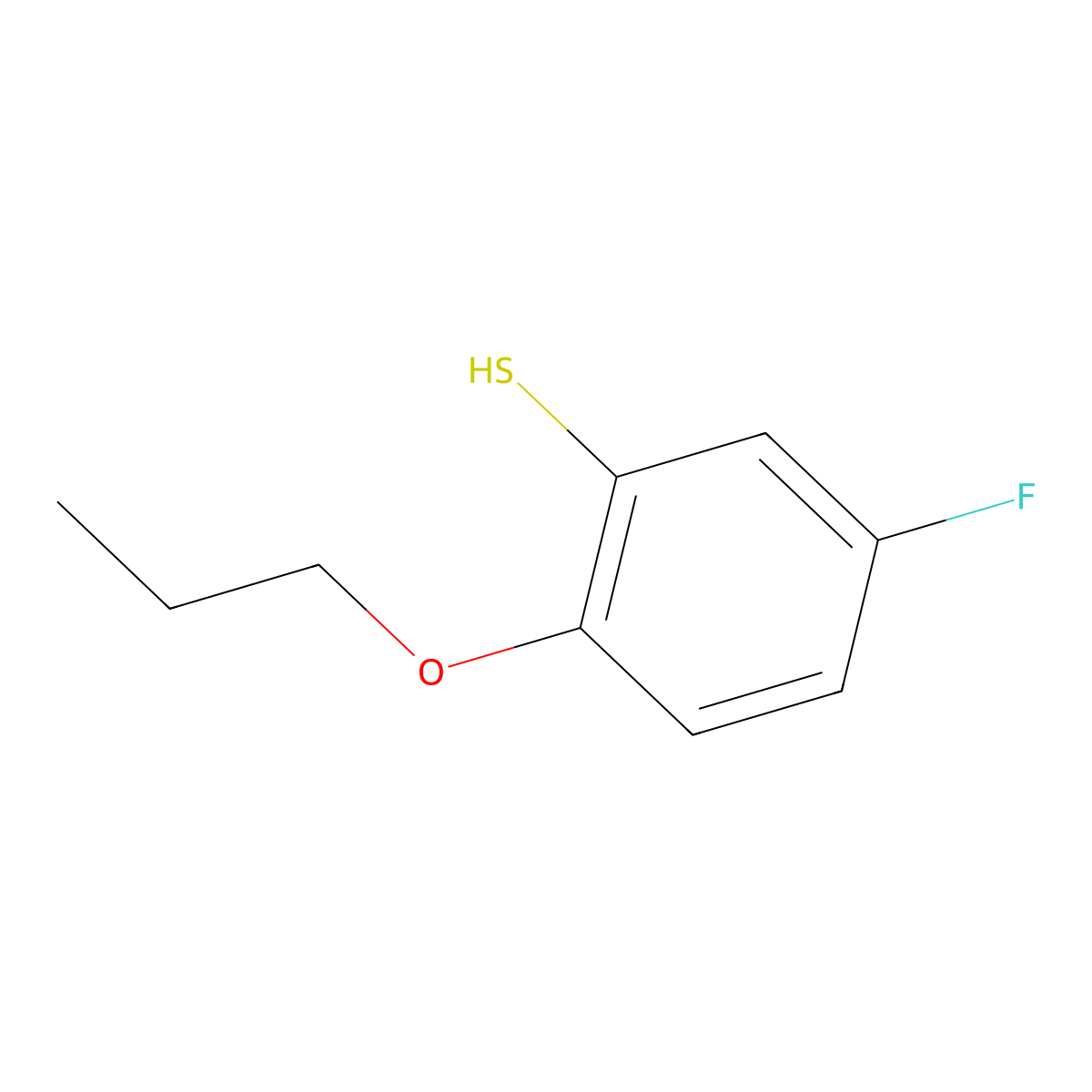 5-Fluoro-2-propoxybenzenethiol molecular structure, CAS 1379277-82-3