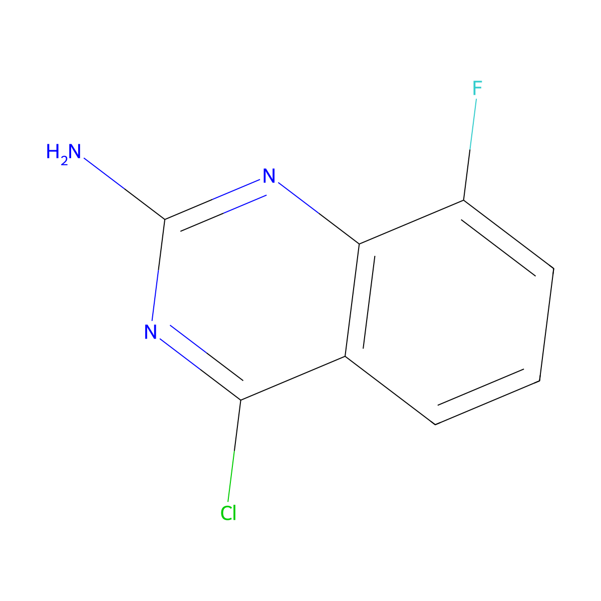 4-Chloro-8-fluoroquinazolin-2-amine molecular structure, CAS 1379278-78-0