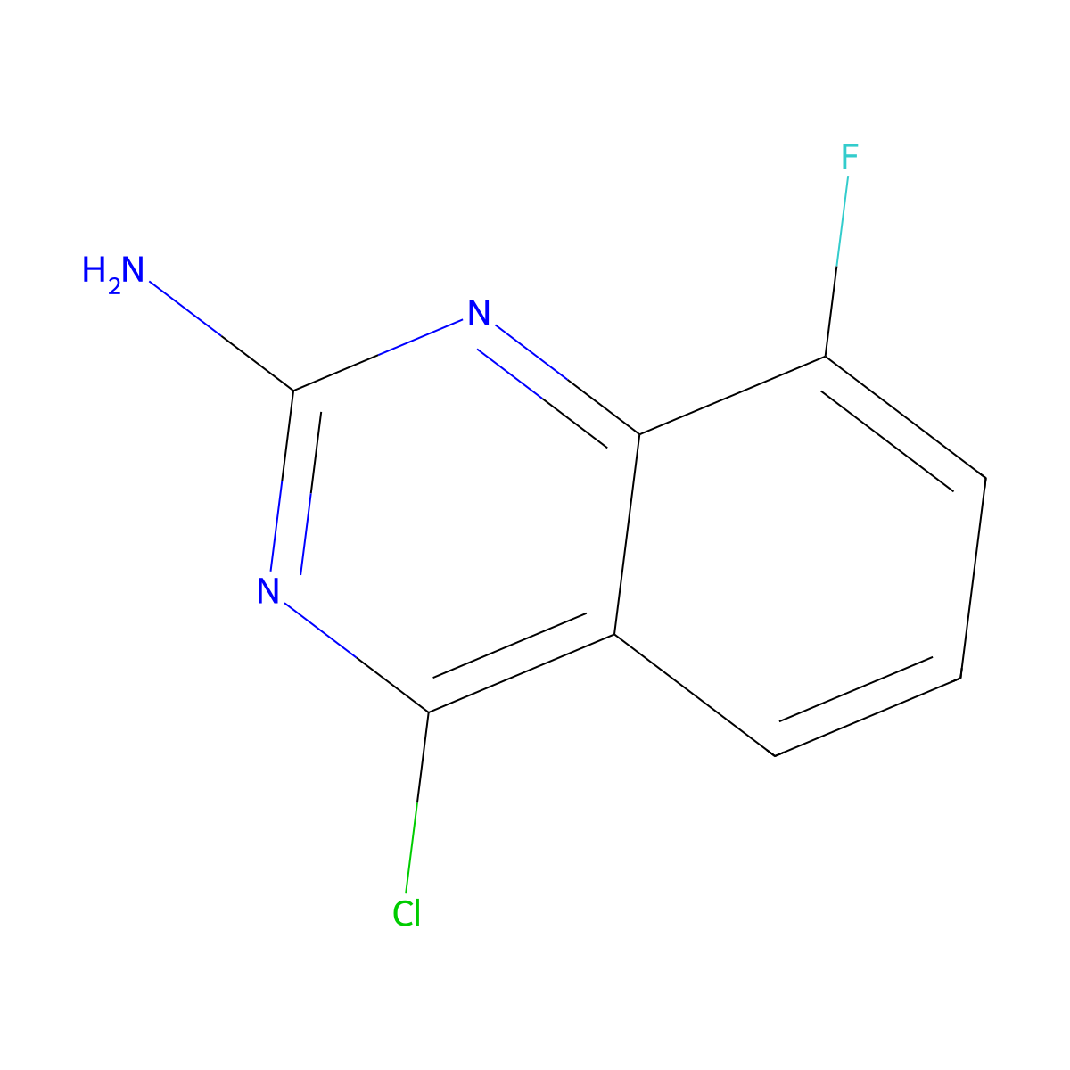 4-Chloro-8-fluoroquinazolin-2-amine molecular structure, CAS 1379278-78-0