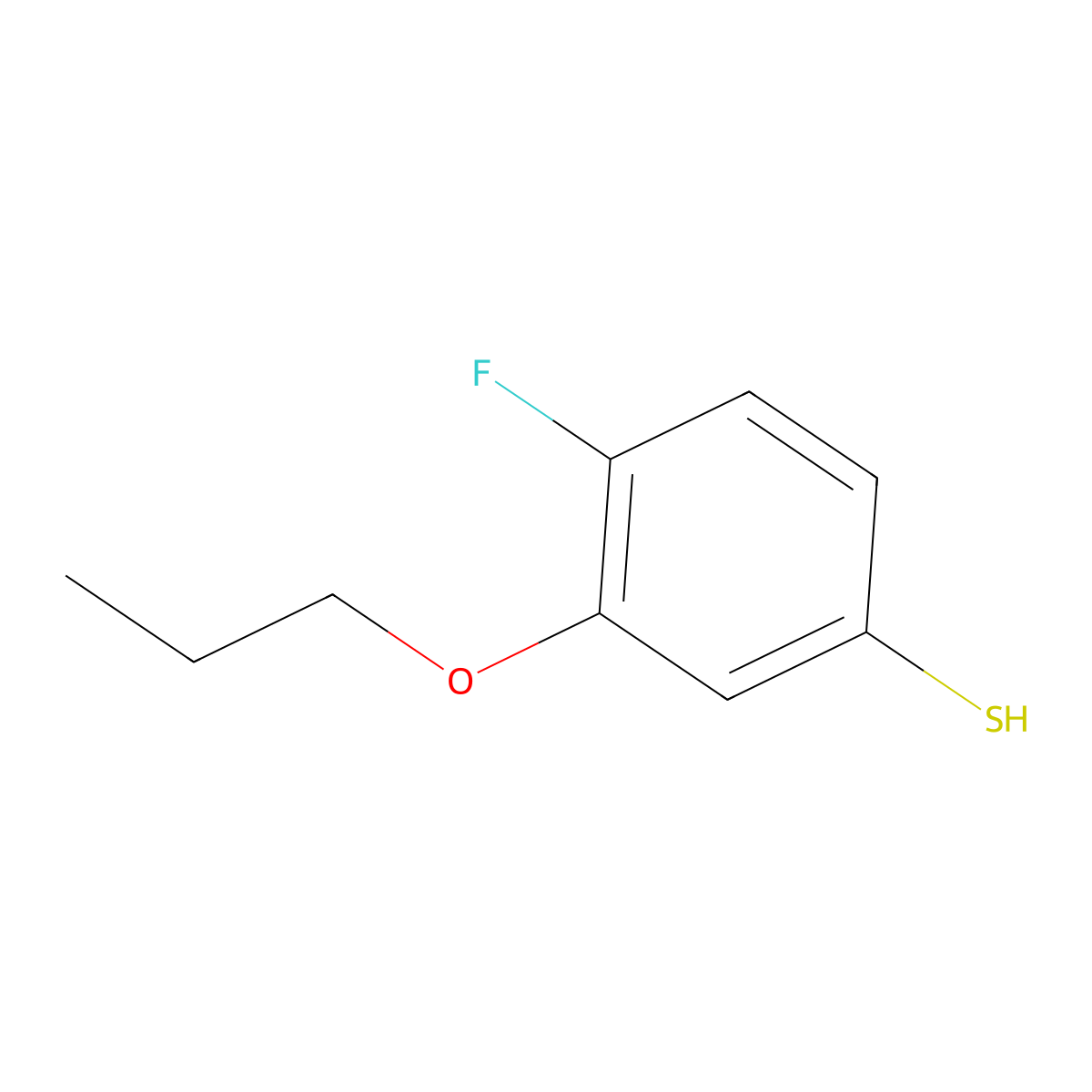 4-Fluoro-3-propoxybenzenethiol molecular structure, CAS 1379278-98-4