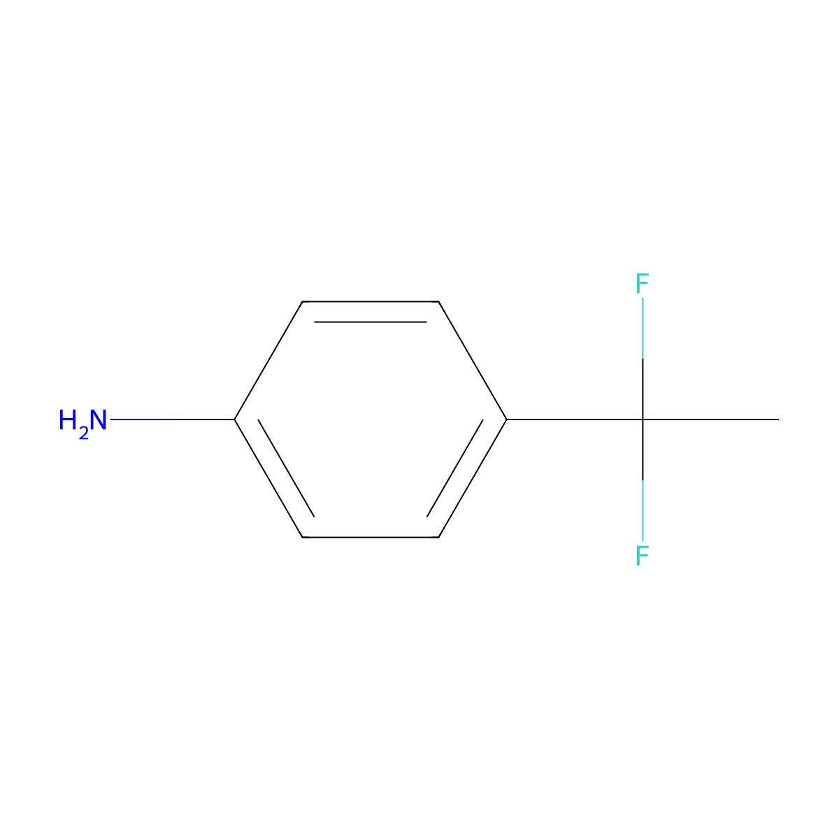 4-(1,1-Difluoroethyl)aniline molecular structure, CAS 1379282-27-5