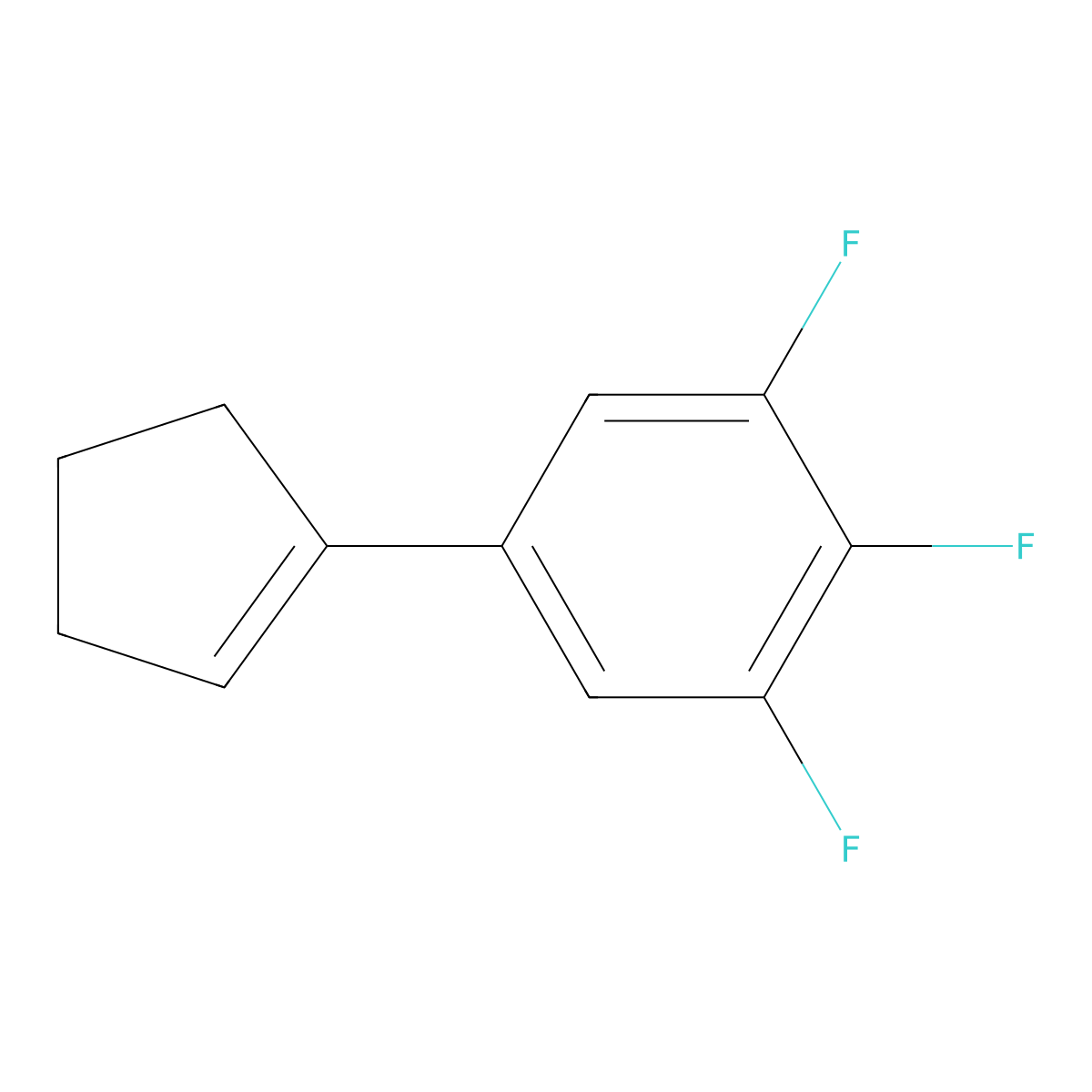 5-(Cyclopent-1-en-1-yl)-1,2,3-trifluorobenzene molecular structure, CAS 1379285-53-6