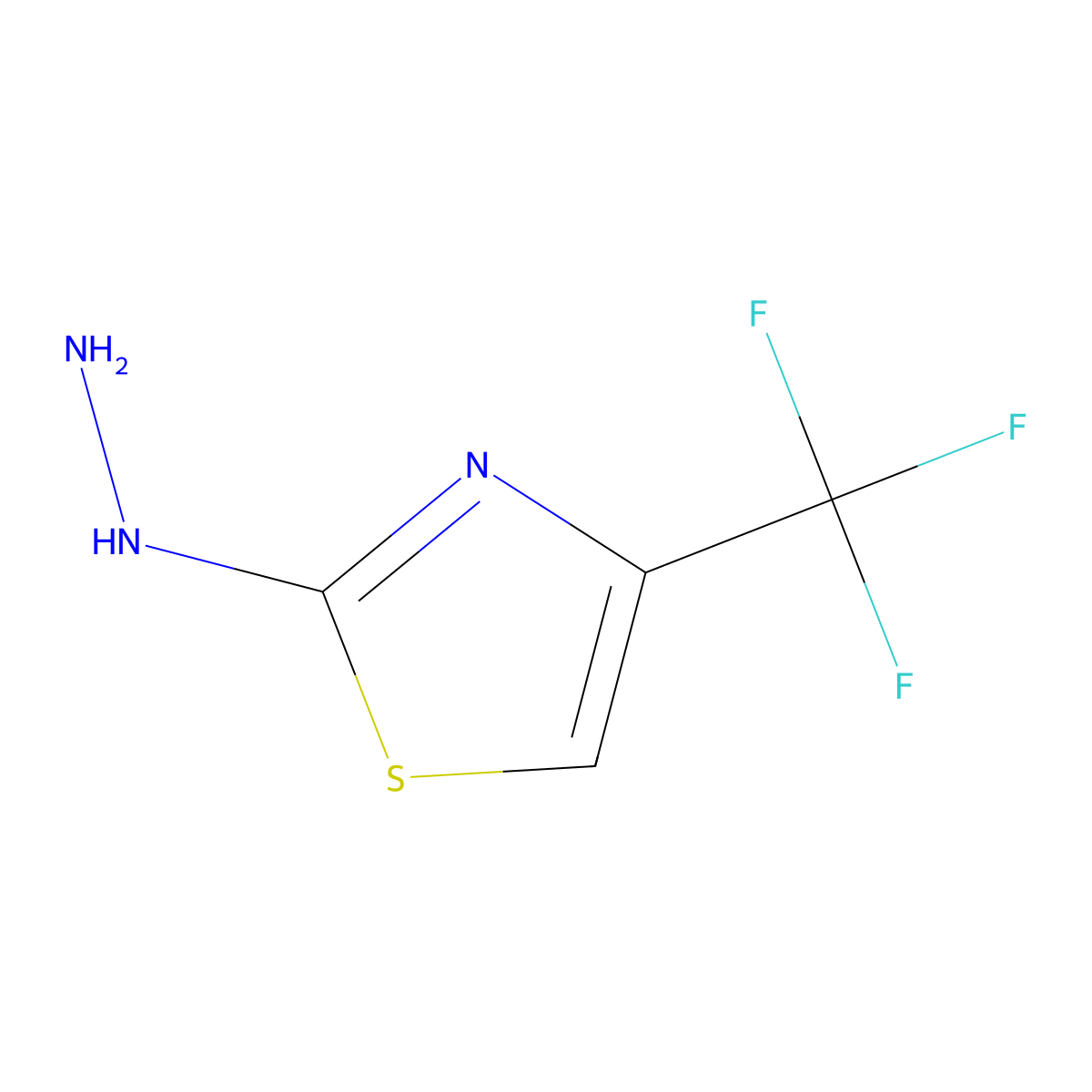 2-Hydrazinyl-4-(trifluoromethyl)-1,3-thiazole molecular structure, CAS 137929-07-8