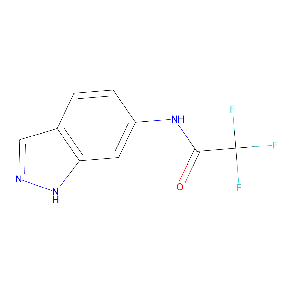 2,2,2-trifluoro-N-(1H-indazol-6-yl)acetamide molecular structure, CAS 1379290-04-6