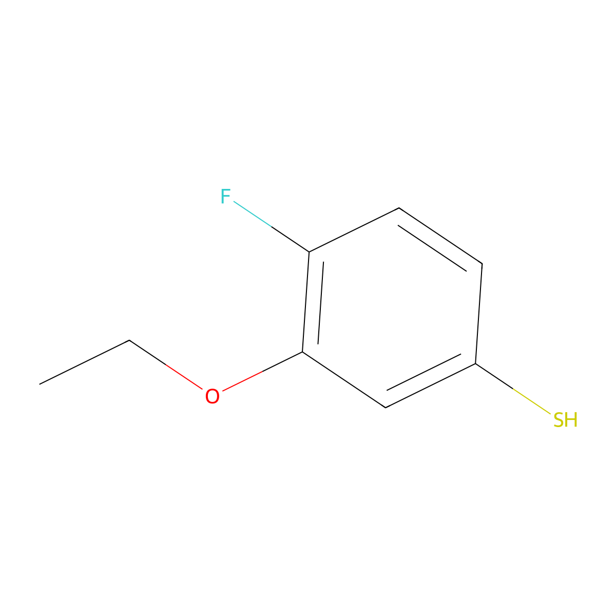 3-Ethoxy-4-fluorothiophenol molecular structure, CAS 1379291-76-5